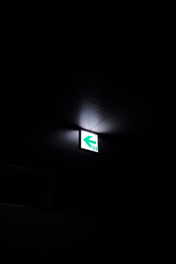 Arrow, Dark, Darkness, Pointer, Output, Exit HD phone wallpaper