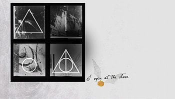quotes harry potter grayscale harry potter and the deathly hallows snitch symbols wallpa Art HD wallpaper