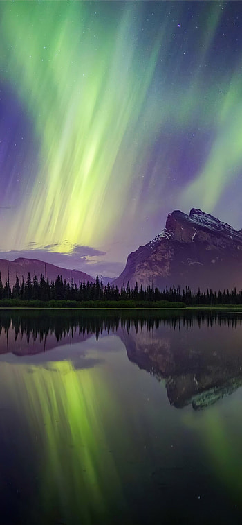 Banff, Aurora Borealis HD phone wallpaper