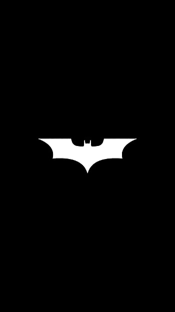 Batman Logo BW, symbol, art HD phone wallpaper