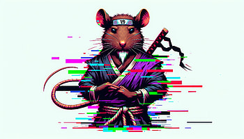 Splinter TMNT Glitch Art, Splinter (TMNT), ninja, rat, Digital Art, warrior HD wallpaper