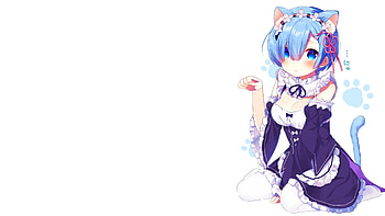 Re:Zero Kara Hajimeru Isekai Seikatsu, Rem, Animal Ears, Neko, Tail HD wallpaper