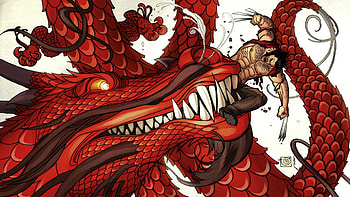 Dragons comics wolverine HD wallpaper