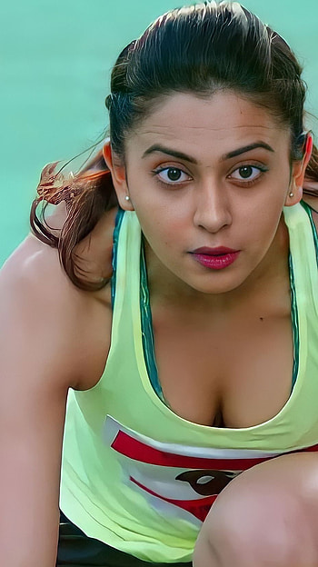 Rakul Preet singh, telugu actress, cleavage HD phone wallpaper