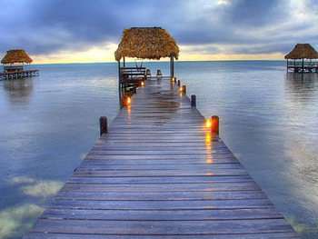 Dock at Sunrise, dock, sunrise HD wallpaper