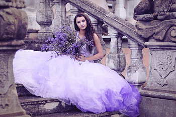 Purple Lady, purple, soft, lady, model HD wallpaper