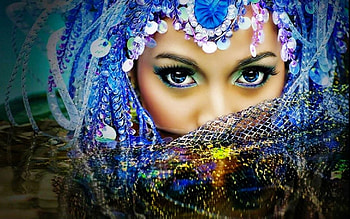 Gorgeous Eastern Eyes, Arabic, gorgeous, veil, Eyes, woman, female HD wallpaper