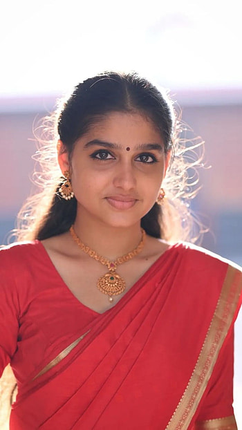 Anaswara Rajan, actress, beauty, saree, mallu HD phone wallpaper