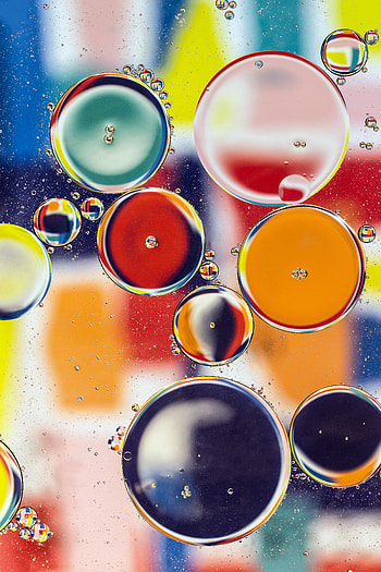 Abstract, Water, Bubbles, Multicolored, Motley, Form HD phone wallpaper
