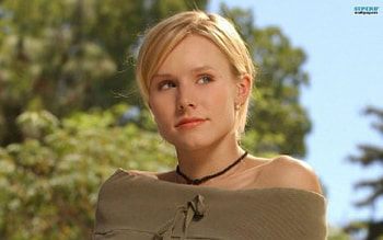 kristen bell, sky, blonde, tree, beauty HD wallpaper