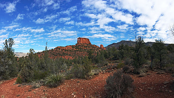 Sycamore Canyon, Arizona, clouds, sky, rocks, usa, trees HD wallpaper