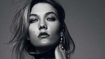 Karlie Kloss Monochrome, karlie-kloss, celebrities, girls, monochrome, black-and-white HD wallpaper