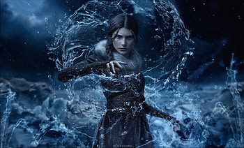 Waternation Girl , artist, artwork, digital-art, deviantart HD wallpaper