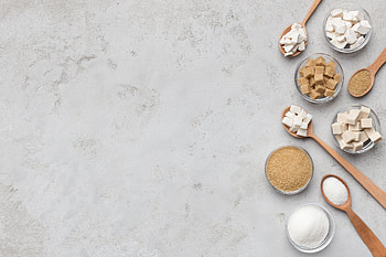 Different kinds of sugar, Gray background, Sweetness overload, Sugar collection HD wallpaper
