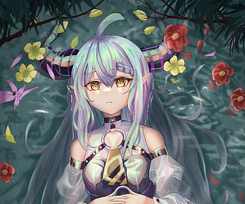La+ Darknesss, hololive, La+ Darknesss (Virtual Youtuber), Anime, Virtual Youtuber HD wallpaper