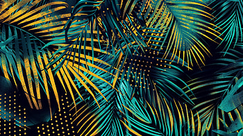 Vibrant Palm Leaf, nature, palm leaf, tropical, foliage HD wallpaper