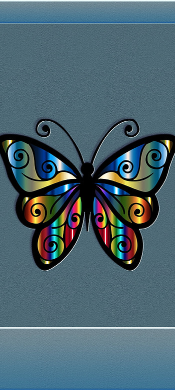 Metalink butterfly, art, moths_and_butterflies HD phone wallpaper