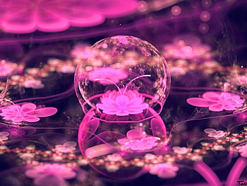 Pink Fractal, soft, pink, flowers, fractal HD wallpaper