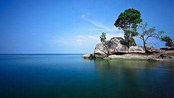 Lagoon, Azure waters, Serene atmosphere, Coastal retreat HD wallpaper