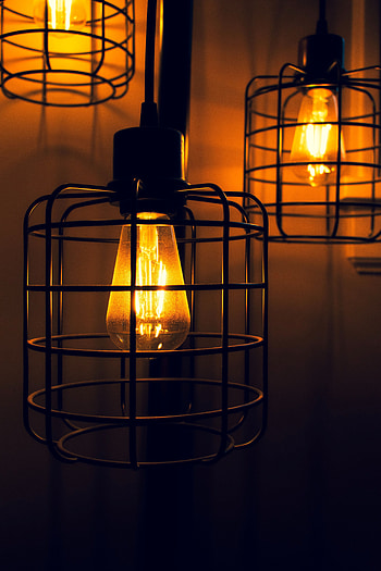 Lights, Dark, Shine, Light, Lanterns, Electricity, Light Bulbs HD phone wallpaper