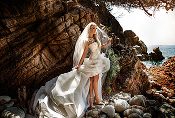 Bride Wedding Dress, bride, white, dress, graphy, girls HD wallpaper