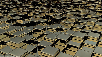 Golden Cubes, 3d and cg, golden, abstract, cubes, gold HD wallpaper