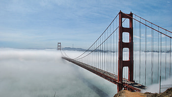 Golden Gate Bridge, Foggy scenery, world, Atmospheric HD wallpaper