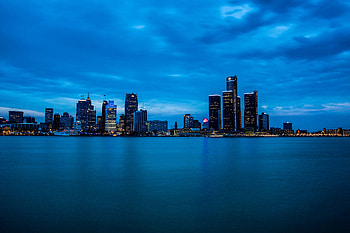 Downtown Skyline Buildings Evening , skyline, world, buildings, evening HD wallpaper