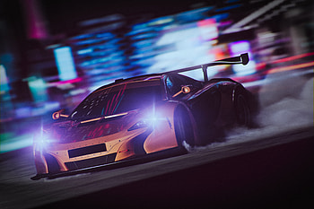 Sports, Smoke, Night, Cars, Shine, Light, Sports Car, Speed, Drift HD wallpaper