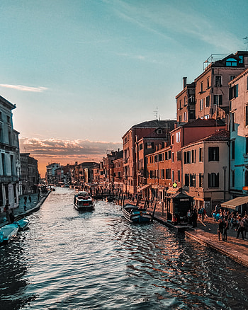 Water taxis, Venetian blinds, Pexels stock HD phone wallpaper