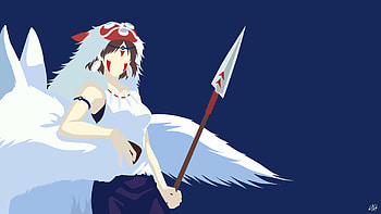 Film - Princess Mononoke Mononoke Hime Anime Minimalist Bakgrund HD wallpaper