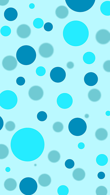 Blue Polkadots, Cyan, Blur, Dots HD phone wallpaper