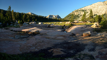 Nature, Trees, Stones, Sky, Mountains, Rocks HD wallpaper
