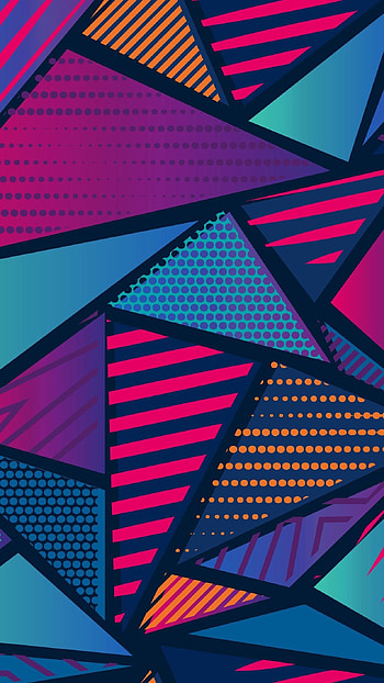 Colorful abstract patterns, Vibrant geometric shapes, Popular HD phone wallpaper