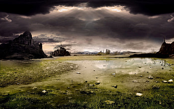 Dark Zone, castle, abstract, dark, zone HD wallpaper