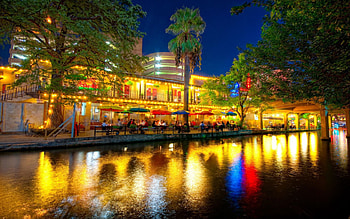 Cities, People, Reflection, Evening, Cafe, Café, San Antonio, Texas HD wallpaper