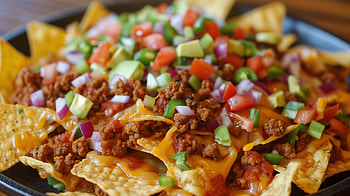 Crispy Loaded Nachos, nachos, cheese, beef, snack HD wallpaper