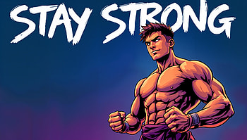 Stay Strong: Motivation, muscle, motivational, fitness, illustration HD wallpaper