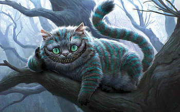 Cheshire Cat , Vibrant colors, Quirky design, Playful artistic style HD wallpaper