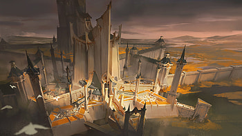 Sunfall Citadel — Fantasy City, fantasy, city, fantasy city HD wallpaper