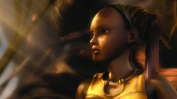 3D woman, girl, black, 3d, beauty HD wallpaper