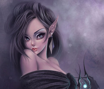 Magic Elf, magic, elf, fantasy, female HD wallpaper