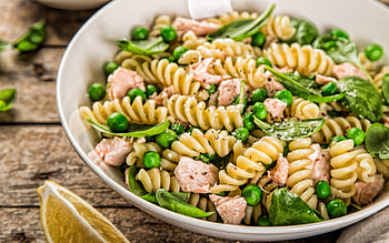 Green pea pasta delight, Pancetta surprise, Delectable pasta, High-quality HD wallpaper