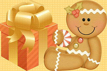 Gingerbread Gift, Sweet, Gingerbread, Christmas, Gift, Cute HD wallpaper