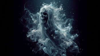Smoking Death., horror, death, skull, dark, smoke HD wallpaper