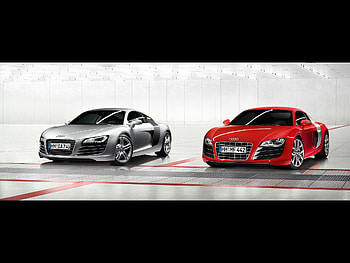 Audi R 8, car, red, silver, r 8, audi HD wallpaper