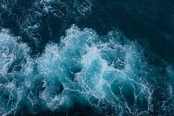Nature, Water, Waves, View From Above, Ocean HD wallpaper