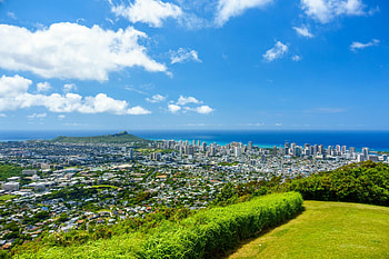 Honolulu, Tantalus lookout, Panoramic view, Oahu HD wallpaper