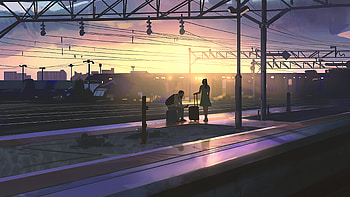 Going Home Back Train Platform , artist, artwork, digital-art HD wallpaper