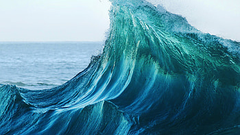 High tide, sea-wave, surface HD wallpaper